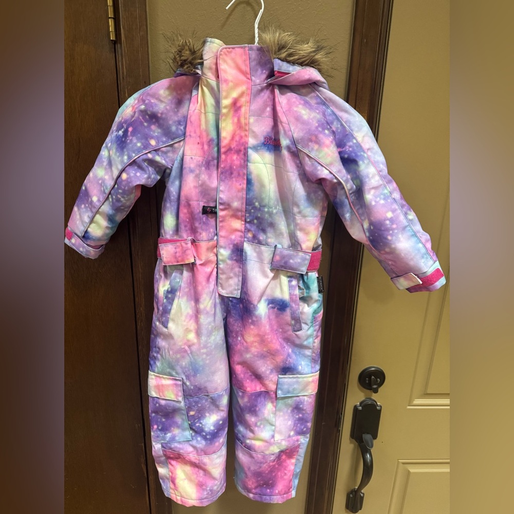 BLUE MAGIC kids 3T-4T EURO SIZE 100 Colorful Galaxy Print Snowsuit/ ski
